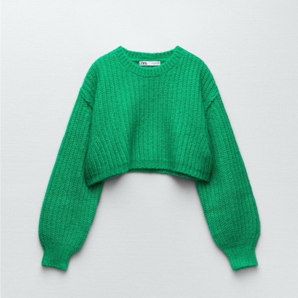 Zara Cropped Knit Sweater
